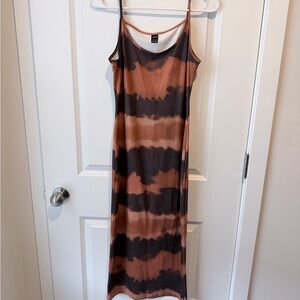 Soft Stretchy Tie Dye Midi Slip Dress – Size S (Never Worn)